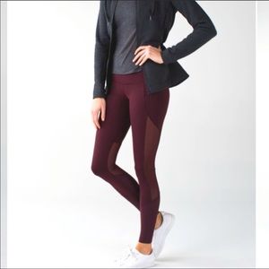 Lululemon Barre Star Bordeaux Burgundy Pant